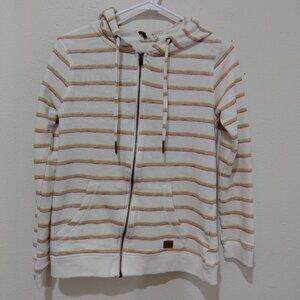Roxy Womens Stripe Full Zip Hoodie Size Small